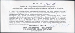 Cseh Tamás Zenész, Alexandr Melihov Aláírása Könyvnapi Meghívón - Otros & Sin Clasificación