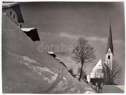 1956 Szöllősy Kálmán (1887-1976): Mountagne Church, Pecséttel Jelzett, Feliratozott Fotó, Felületén Törésnyom, 30×39 Cm - Otros & Sin Clasificación