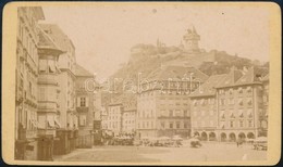 Cca 1869 Graz-i Városkép, Vizitkártya Méretben, Vintage Fotó Jelzés Nélkül, 6x10 Cm - Otros & Sin Clasificación