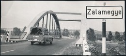 1967 Zala Megye, Zala Híd, Sajtófotó, Felületén Törésnyom, Szakadás, 10×21,5 Cm - Otros & Sin Clasificación