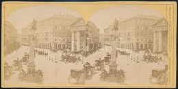 Cca 1895 Trieszt, Belváros, Sztereófotó, Giuseppe Wulz Műterméből, Jó állapotban, 8,5×17,5 Cm / Trieste, Italy, Stereo P - Otros & Sin Clasificación