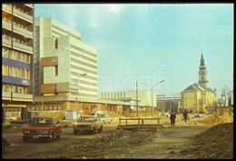 Cca 1975 Kecskemét, Városképek, Utcák és Házak, 55 Db Szabadon Felhasználható, Vintage Színes Diapozitív Felvétel, 24x36 - Sonstige & Ohne Zuordnung