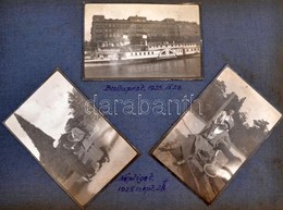 1925-1927 Fotóalbum 79 Db Beragasztott Fotóval, Jelentős Része Komáromban Készült, De További érdekes Témákat Is Tartalm - Otros & Sin Clasificación