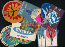 Külföldi Légitársaságok Bőröndcímkéi + 1 Db Levélzáró (SAS, Aeroflot, LOT, Stb.), 16 Db - Publicidad