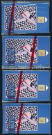 1992 K. Némethy - Vető Absztrakt Festmények. Használatlan, Sorszámozott Telefonkártya, Bontatlan Csomagolásban. 4 Db - Sin Clasificación