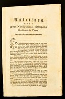 1773 Hajózási Szabályzat A Dunára. Anleitung Für Die Zwote Navigations-Divisions Direction An Der Donau. / Shipping Regu - Otros & Sin Clasificación