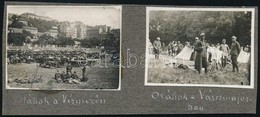 1919 Román Katonák Budapesten (Vérmező, Városmajor), 2 Db Albumlapra Ragasztott Fotó, 4×5,5 Cm - Otros & Sin Clasificación