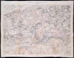1911 A Lechtaler Alpok Térképe / 1911 Large Map Of The Lechtaler Alps 90x70 Cm - Sonstige & Ohne Zuordnung