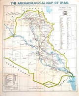 1967 The Archeological Map Of Iraq. 1:1,500.000, Baghdad, Survey Press, Angol Nyelven, Hajtásnyomokkal, Kis Szakadással, - Otros & Sin Clasificación