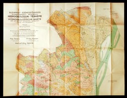 1939 Budapest Székesfőváros Dunajobbparti Részének Hydrogológiai Térképe. Hydrogeologische Karte Des Am Rechten Donauufe - Otros & Sin Clasificación