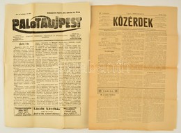 1898-1913 2 Db újpesti újrág: Közérdek, Palota-Újpest - Non Classés