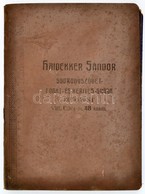 Cca 1900 Haidekker Sándor Sodronyszövet Mintakönyv. 6 Oldalon 54 Fajta Fém Sodronnyal. Sérült Egészvászon Kötésben. - Sin Clasificación