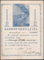 1913 Szabadúszó Levél A Császár Fürdő Női Uszodájából Beszakadással 22,5x30 Cm - Sin Clasificación