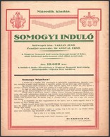 Cca 1930-1940 Tarján Jenő-D. Angyal Ernő: Somogyi Induló. Kaposvár, én., 'Somogyi Újság', Második Kiadás, 2 Sztl. Lev. M - Sin Clasificación