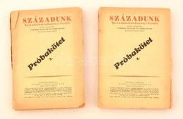 1932 Századunk. Próbakötet 1-2. Társadalomtudományi Szemle. Ötödik évfolyam, ötödik Kötet. Szerkesztették Vámbéry Ruszte - Sin Clasificación