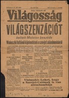 1947 Világosság Napilap November 8-i Száma, Benne A Szovjet Atombomba Hírével, Viseltes állapotban - Sin Clasificación