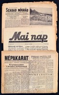 1956 Szabad Nógrád. XII. évf. 35. Sz., 1956. Okt. 24., Szakadozott.+ Mai Nap. I. évf. 1. Sz. 1956 Dec. 2., Szakadt. +Nép - Ohne Zuordnung