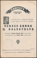 1940 Veress Endre Dalest Műsorfüzet 8p. - Sonstige & Ohne Zuordnung