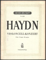 Haydn, Joseph: Konzert Für Violoncell Und Orchester. Szerk.: Gevaert, F. A. Lipcse, é. N., VEB Breitkopf & Härtel Musikv - Sonstige & Ohne Zuordnung