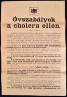 1892 Óvszabályok A Cholera Ellen, A Budapesti Törvényhatósági Egészségügyi Bizottmánynak 1892. évi Julius Hó 4-én Tartot - Otros & Sin Clasificación