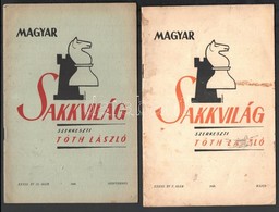 1945-1948 Magyar Sakkvilág 5 Száma, 1945. Szept-dec., 1946 Február, November, 1948 Május, Szeptember - Sin Clasificación