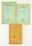 Vegyes Idegen Nyelvű Könyvtétel, 3 Db: 
Baruch De Spinoza: Ethik.  Leipzig, 1917, Felix Meiner. Német Nyelven. Kiadói Ki - Ohne Zuordnung