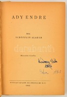 Schöpflin Aladár: Ady Endre. Bp., 1945. Nyugat. Kiadói Félvászon Kötésben. - Sin Clasificación