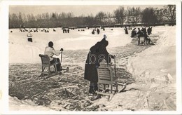 T2 Balatonkenese, Fakutyázás A Balatonon Télen, Téli Sport. Dulovits Jenő Felvétele - Sin Clasificación