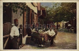 ** T2/T3 Ada Kaleh, Sziget, Utca, Törökök A Kávéházban. Művészlevelezőlap MFTR 6314-1. / Island, Street, Turkish Men At  - Sin Clasificación