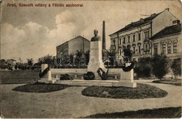 * T2/T3 Arad,  Kossuth Sétány, Fábián Szobor / Promenade With Statue (EK) - Ohne Zuordnung