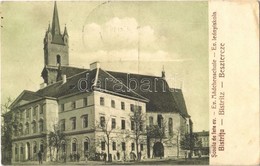 T2/T3 1940 Beszterce, Bistritz, Bistrita; Evangélikus Leányiskola / Girl School + '1940 Beszterce Visszatért' So. Stpl ( - Sin Clasificación