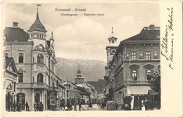 T2/T3 1903 Brassó, Kronstadt, Brasov; Klostergasse / Klastrom Utca, üzletek / Street View, Shops (EK) - Non Classés