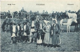 ** T4 Fogaras, Fagaras; Marha Vásár. Thierfeld Dávid Kiadása / Viehmarkt / Cattle Market (ragasztónyom / Gluemark) - Ohne Zuordnung