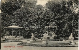 T2 1912 Kolozsvár, Cluj; Sétatér, Szökőkút, Pavilon. Újhelyi és Boros Kiadása / Promenade, Fountain, Pavilion - Sin Clasificación