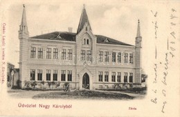 T2 1902 Nagykároly, Carei; Zárda. Csókás László Kiadása / Nunnery + BUDAPEST-KIRÁLYHÁZA Mozgóposta - Ohne Zuordnung