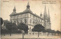 ** T2/T3 Temesvár, Timisoara; Iskolanővérek Intézete, Homlokzat / Girls School, Nunnery And Church - Képeslapfüzetből /  - Ohne Zuordnung