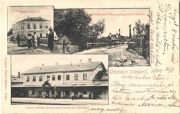 T2 1904 Tövis, Teius; Oroszlán Szálloda, Gyulafehérvári Főút A Gyógypataki Fahíddal, Indóház, Vasútállomás, Erdély Első  - Ohne Zuordnung