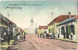 T3 Dunaszerdahely, Dunajská Streda; Nemességi Utca, Ungár B. és Rimstein üzlete, Autó. Goldstein Józsua Kiadása / Nemess - Sin Clasificación