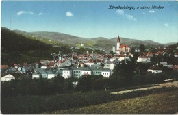 T3 1915 Körmöcbánya, Kremnitz, Kremnica; Látkép, Szarvas Szálloda. Demmiany L. Kiadása / General View, Hotel (kis Sarokh - Sin Clasificación