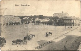 * T3 Léva, Levice; Kossuth Tér, Lovaskocsik / Square, Horse Carts  (Rb) - Sin Clasificación