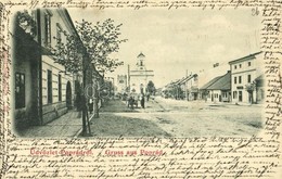 T2/T3 1899 Poprád (Tátra, Tatry); Fő Utca, Csonka Torony, Templom. Divald Adolf / Main Street, Tower, Church - Sin Clasificación