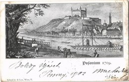 T3 1901 Pozsony, Pressburg, Bratislava; Posonium Anno 1709. Schneider & Lux / Castle  (EB) - Sin Clasificación