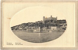 T2/T3 1912 Pozsony, Pressburg, Bratislava; Duna Sor, Vá, Gőzhajó / Danube, Castle, Steamship (EK) - Sin Clasificación