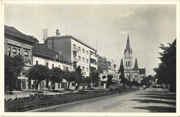 T2 1939 Munkács, Mukacheve, Mukachevo, Mukacevo; Fő Utca, Templom / Main Street, Church - Ohne Zuordnung