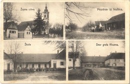 T2/T3 1910 Berzétemonostor, Nustar; Zupna Crkva, Skola, Fvor Grofa Khuena / Plébániatemplom, Iskola, Fő Utca, üzlet, Khu - Altri & Non Classificati