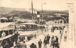 T2 Crikvenica, Cirkvenica; Molo, Velebit Egycsavaros Tengeri Személyszállító Gőzhajó / Port, Steamships - Otros & Sin Clasificación