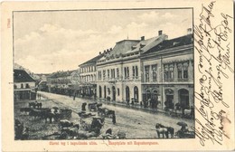 * T2/T3 1901 Eszék, Essegg, Osijek; Glavni Trg I Kapucinska Ulica / Hauptplatz Mit Kapuzinergasse / Fő Tér, Kapucinus Ut - Otros & Sin Clasificación