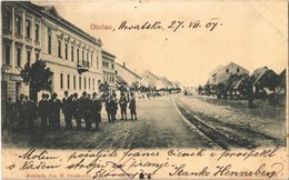 T4 1907 Otocsán, Otocac; Fő Utca. Jos. B. Oreskovic Kiadása / Main Street (lyukak / Pinholes) - Otros & Sin Clasificación