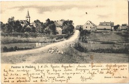 T2/T3 1904 Plaski (Lika), út, Templom. Rosner és Laufer Kiadása / Road, Church (fl) - Otros & Sin Clasificación