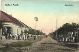 * T2 Ada, Zentai Utca, Knöpfler Jenő üzlete. Kiadja Király Béla / Street View, Shops - Ohne Zuordnung